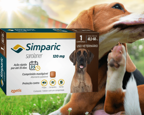 Antipulgas Simparic 120mg para cães de 40 a 60kg: benefícios e como utilizar